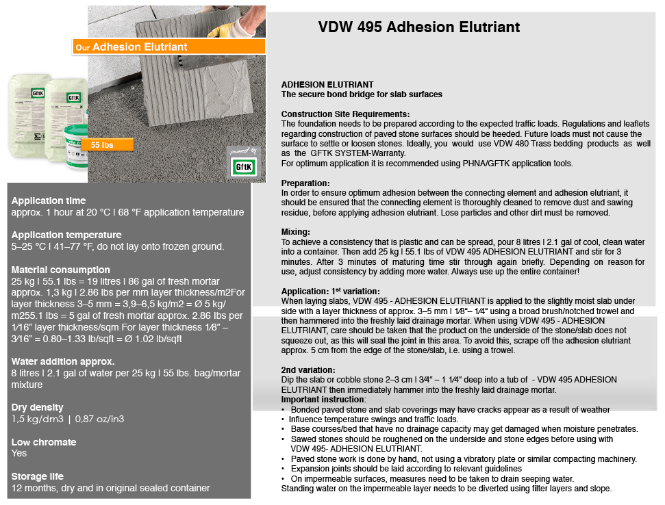 VDW 495 Adhesion Elutriant